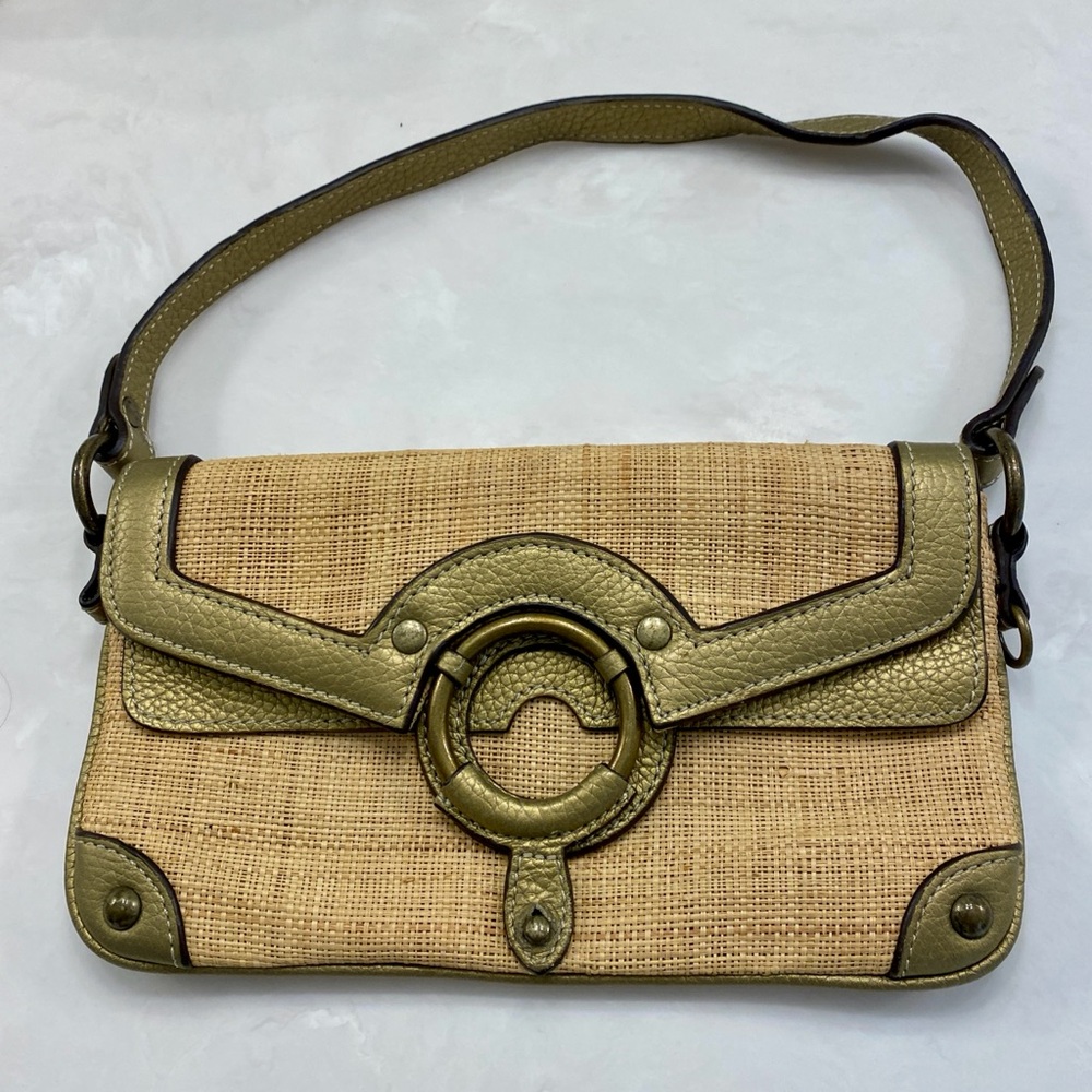 J. Crew Straw Gold Shoulder Bag